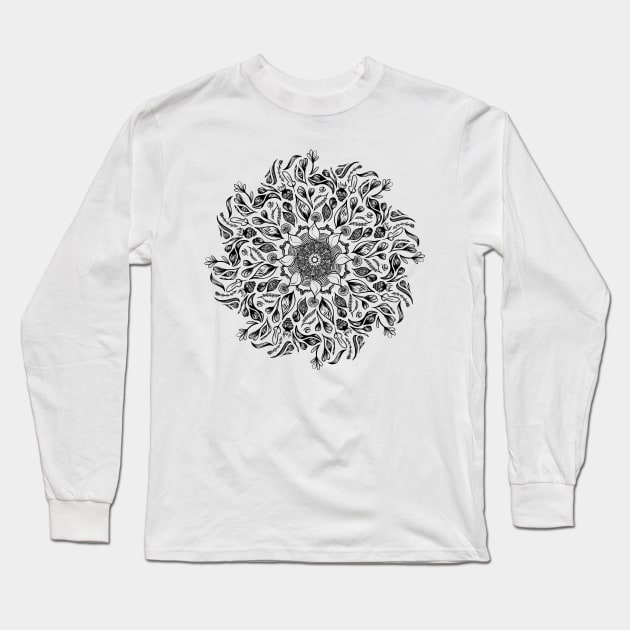 Mandala 007 Long Sleeve T-Shirt by hdconnelly